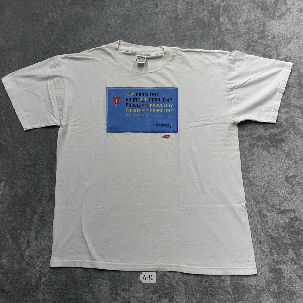Vintage Y2K Problem Computer T-shirt Size XL